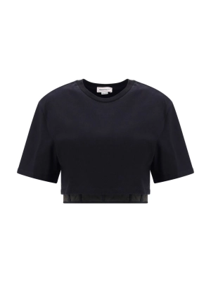 Alexander McQueen Layered Cropped T-Shirt