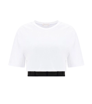 Alexander McQueen Layered Cropped T-Shirt