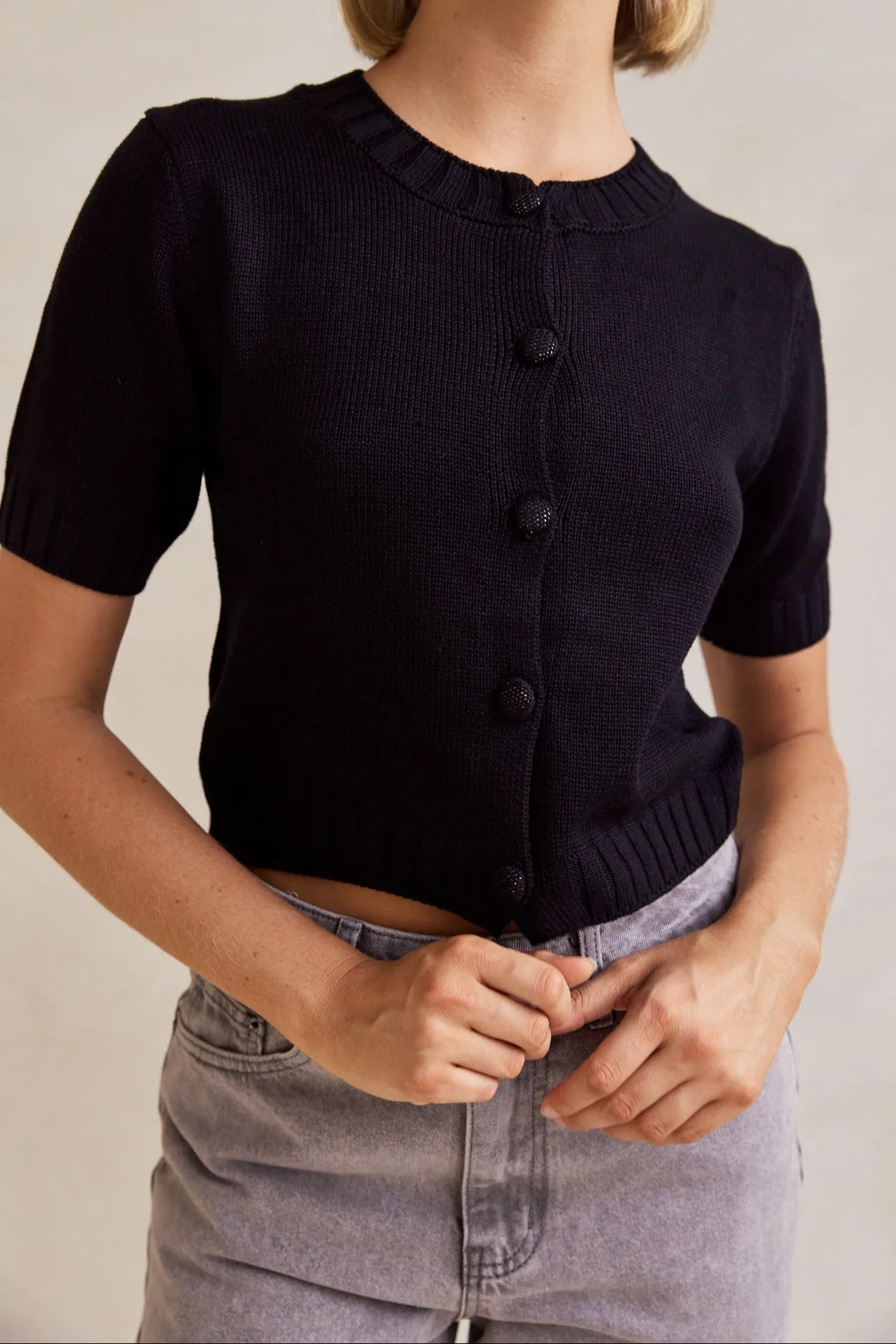 Allie Knit Top (Black)