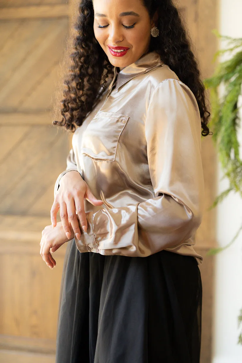 Anita Blouse in Bronze - FINAL SALE