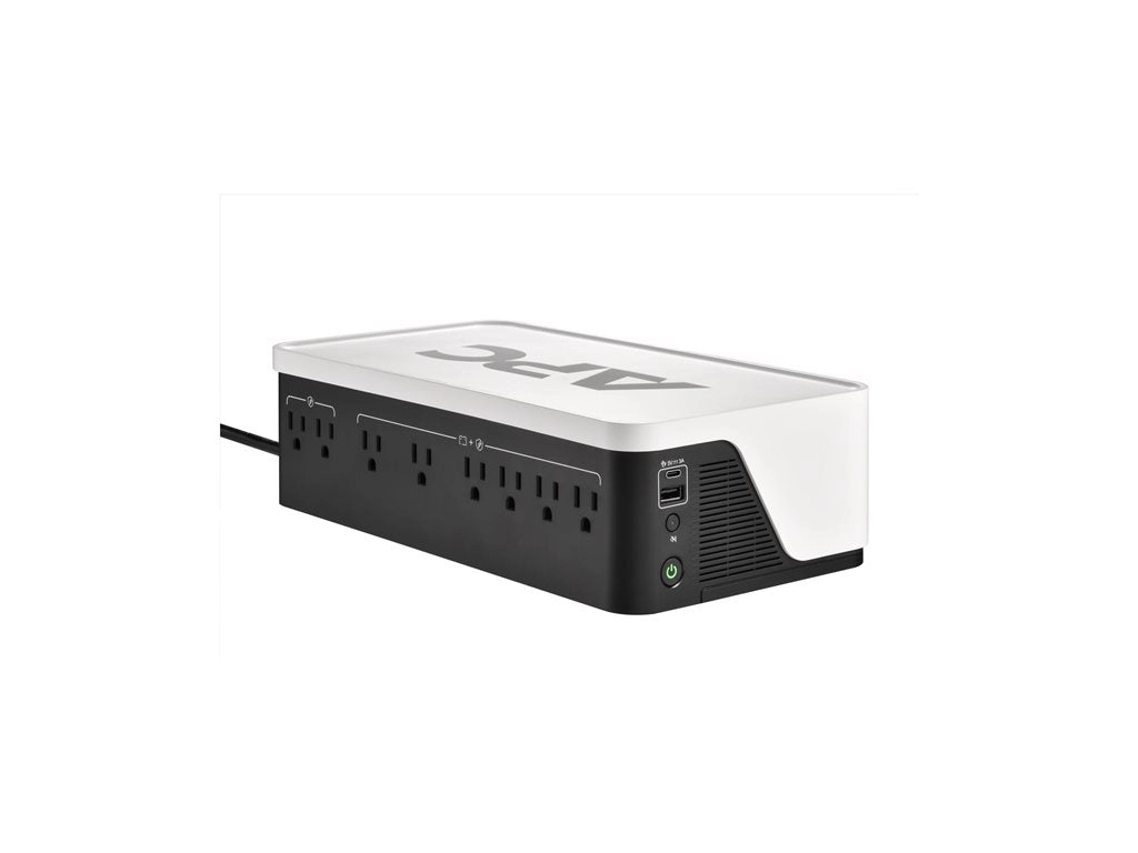 APC Back-UPS BE1050G3 - UPS - USB-C   USB-A - AC 120 V - 600 Watt - 1050 VA - output connectors: 8 - black and white
