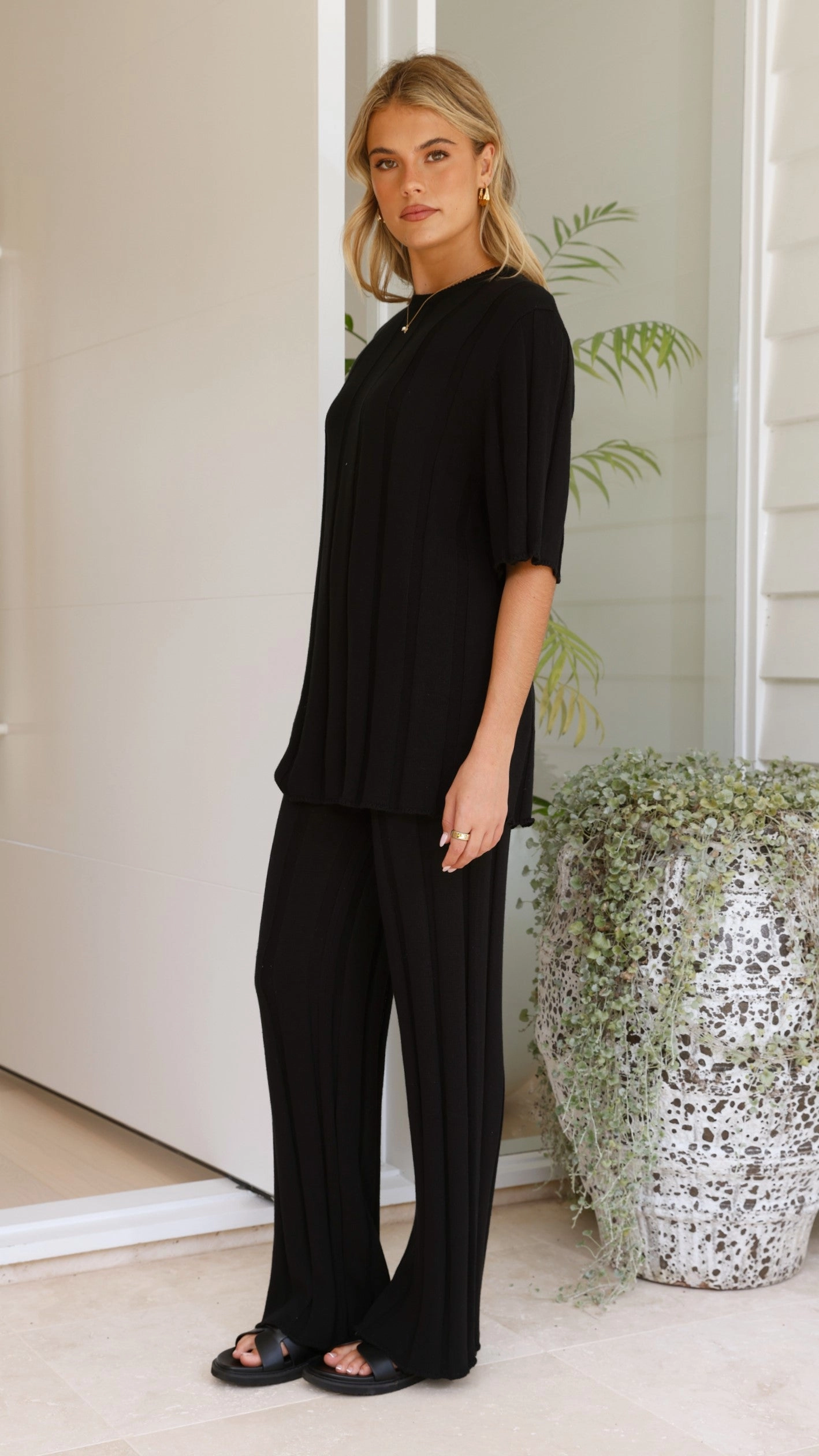 Bayu Knit Top - Black