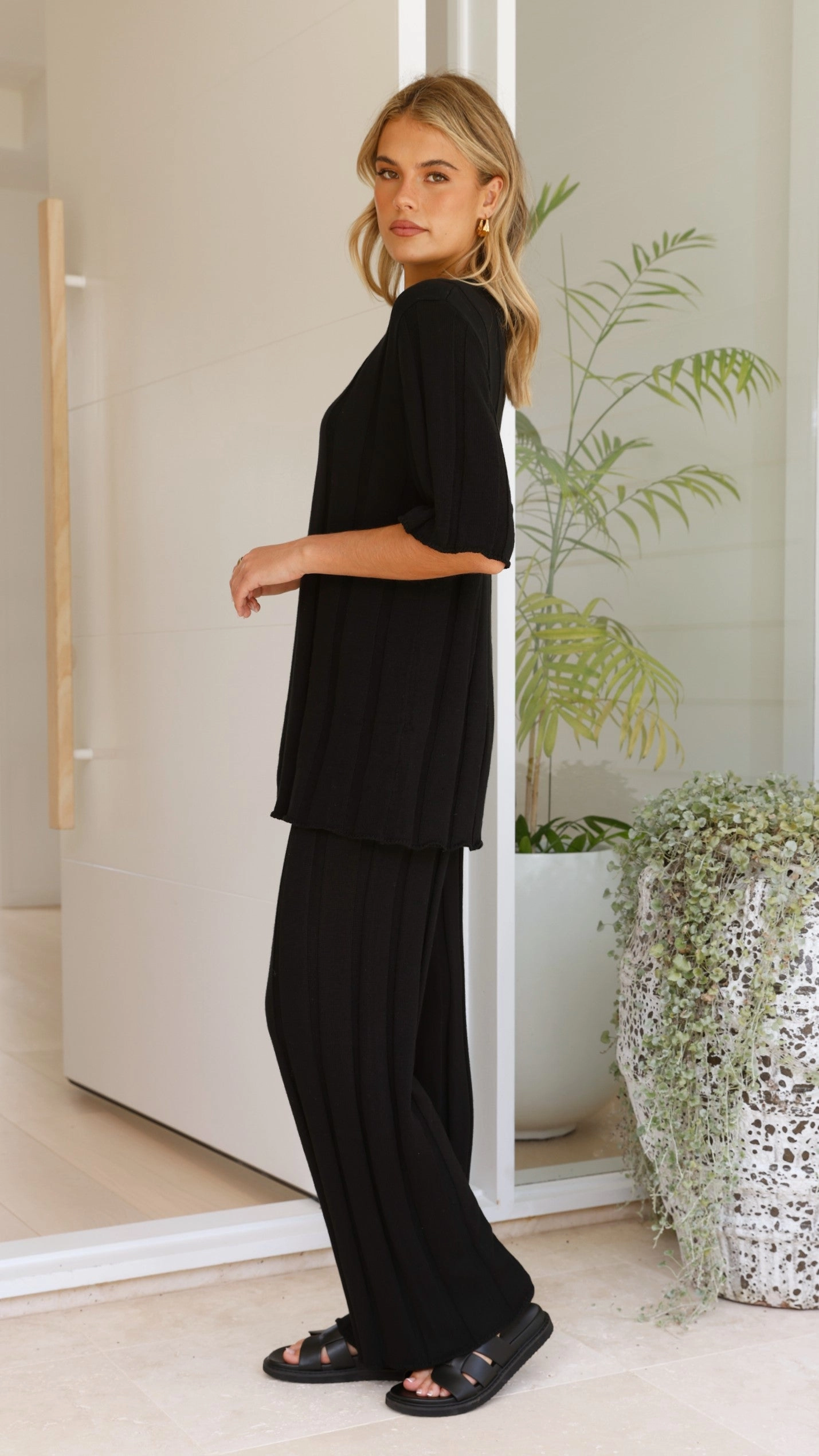 Bayu Knit Top - Black