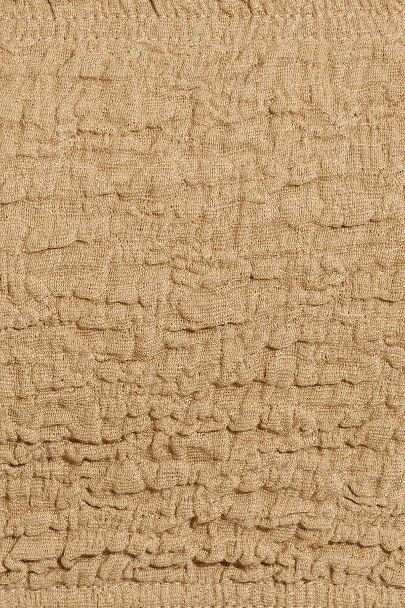Beige Bandeau Top Textured