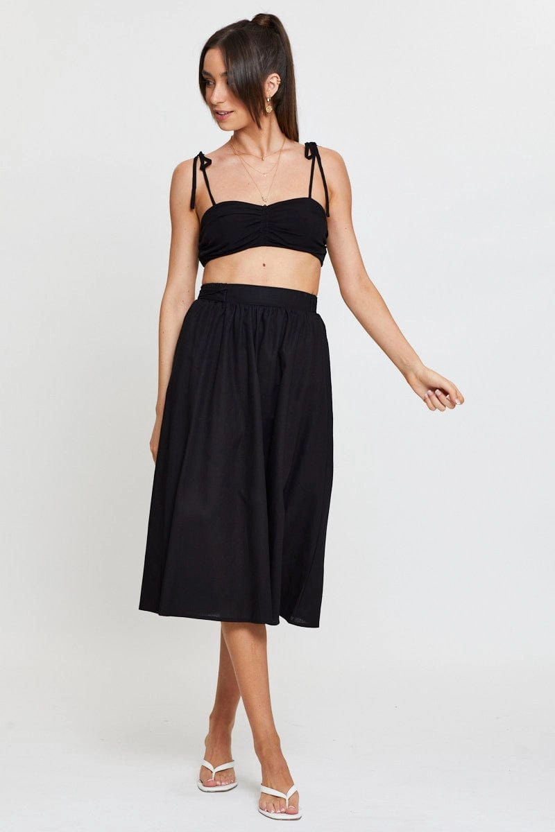 Black Crop Top Sleeveless