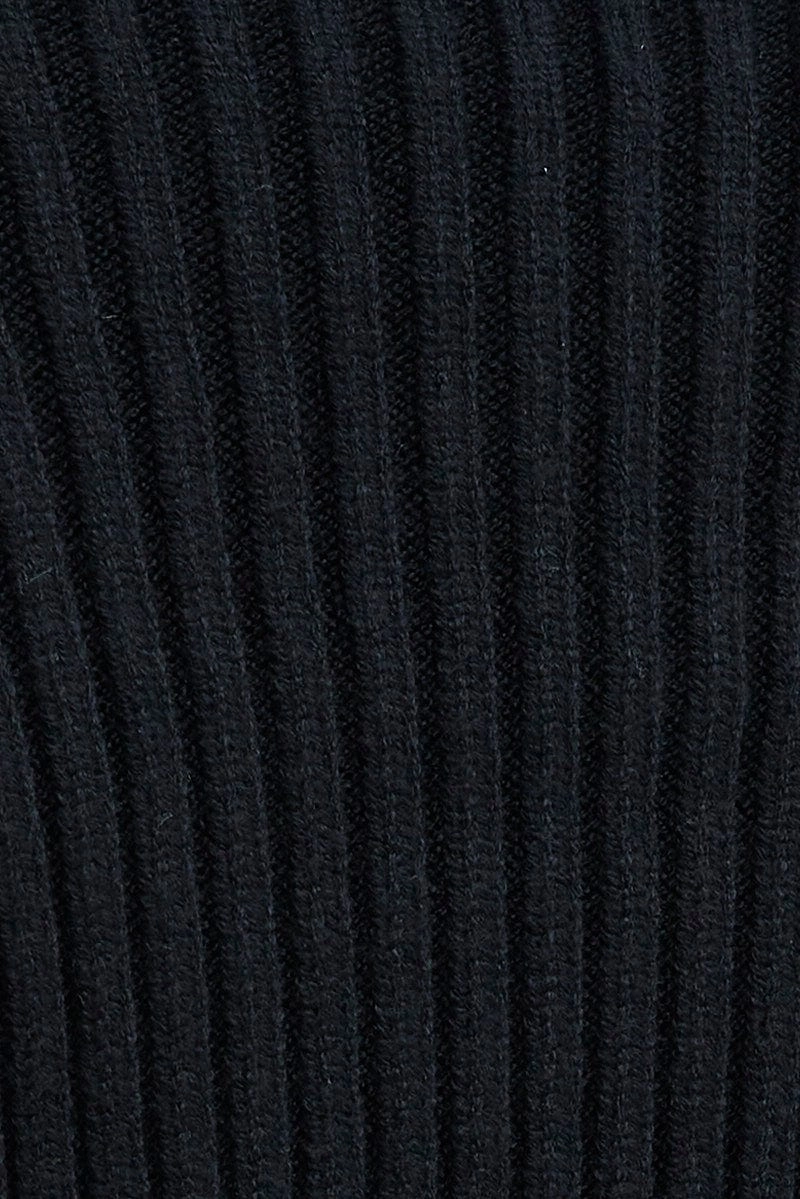 Black Strapless Top And Shrug Knit Set