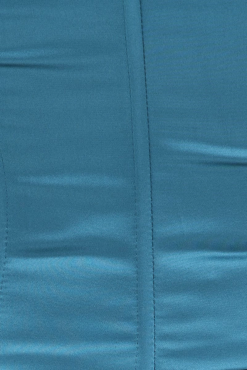 Blue Bandeau Top Crop