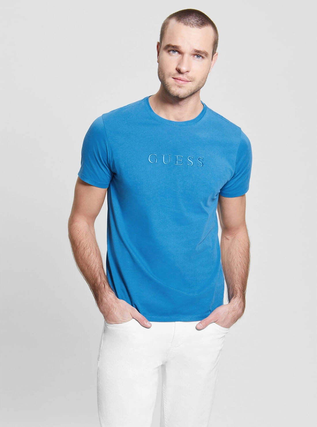Blue Pima Logo T-Shirt