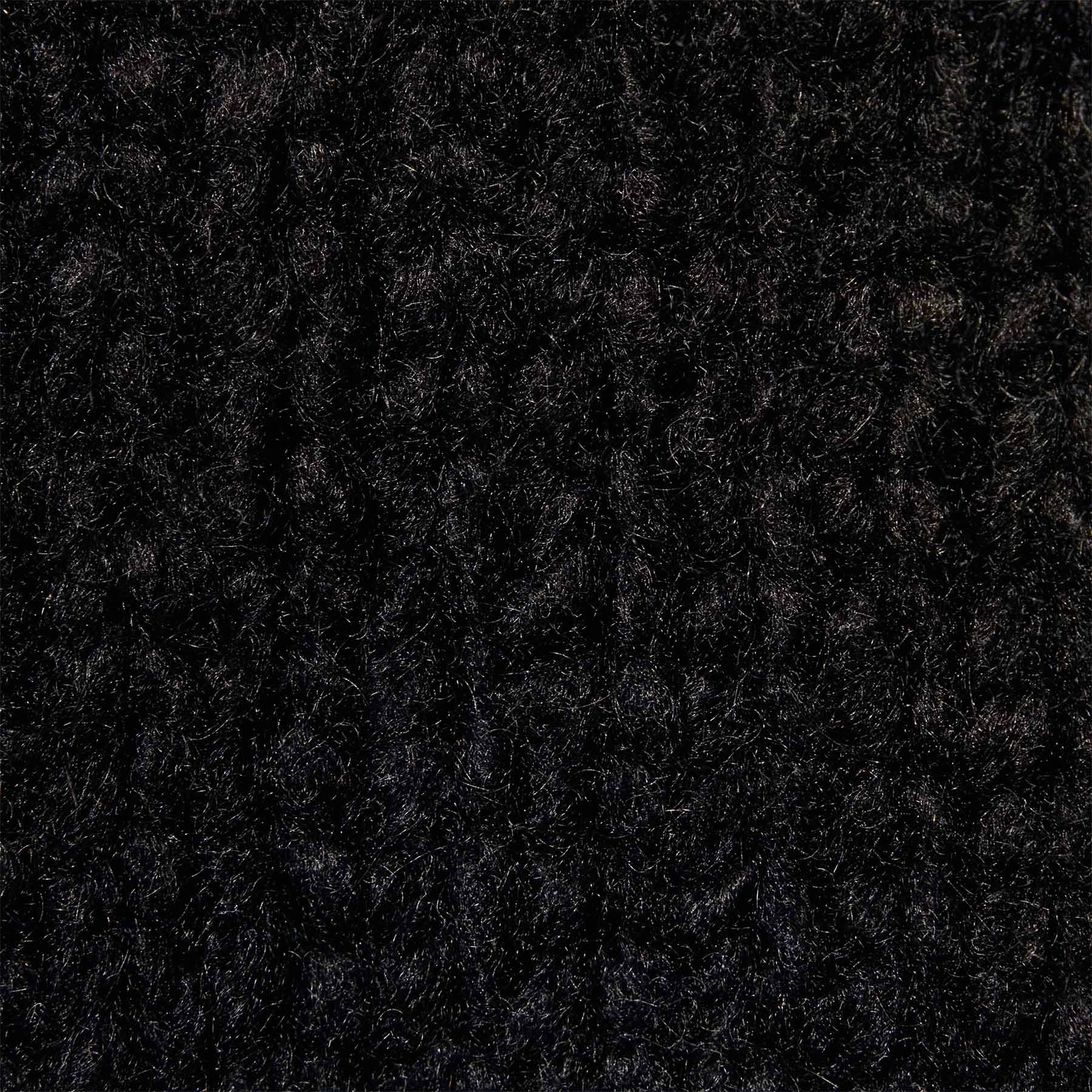 Cashmere Blend Half Zip Sweater - Black