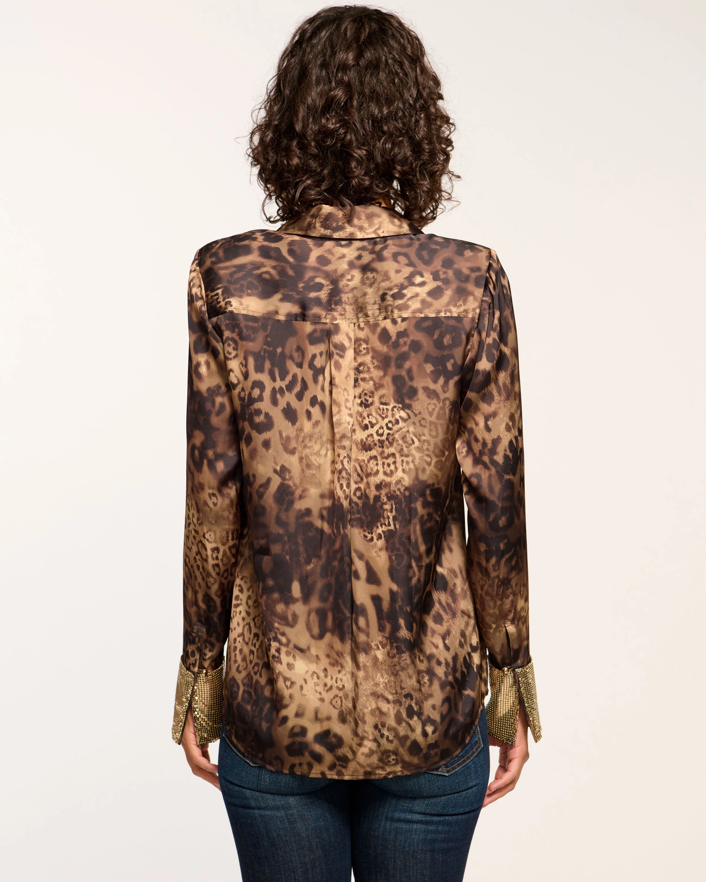 Chrystal Embellished Button Down Top