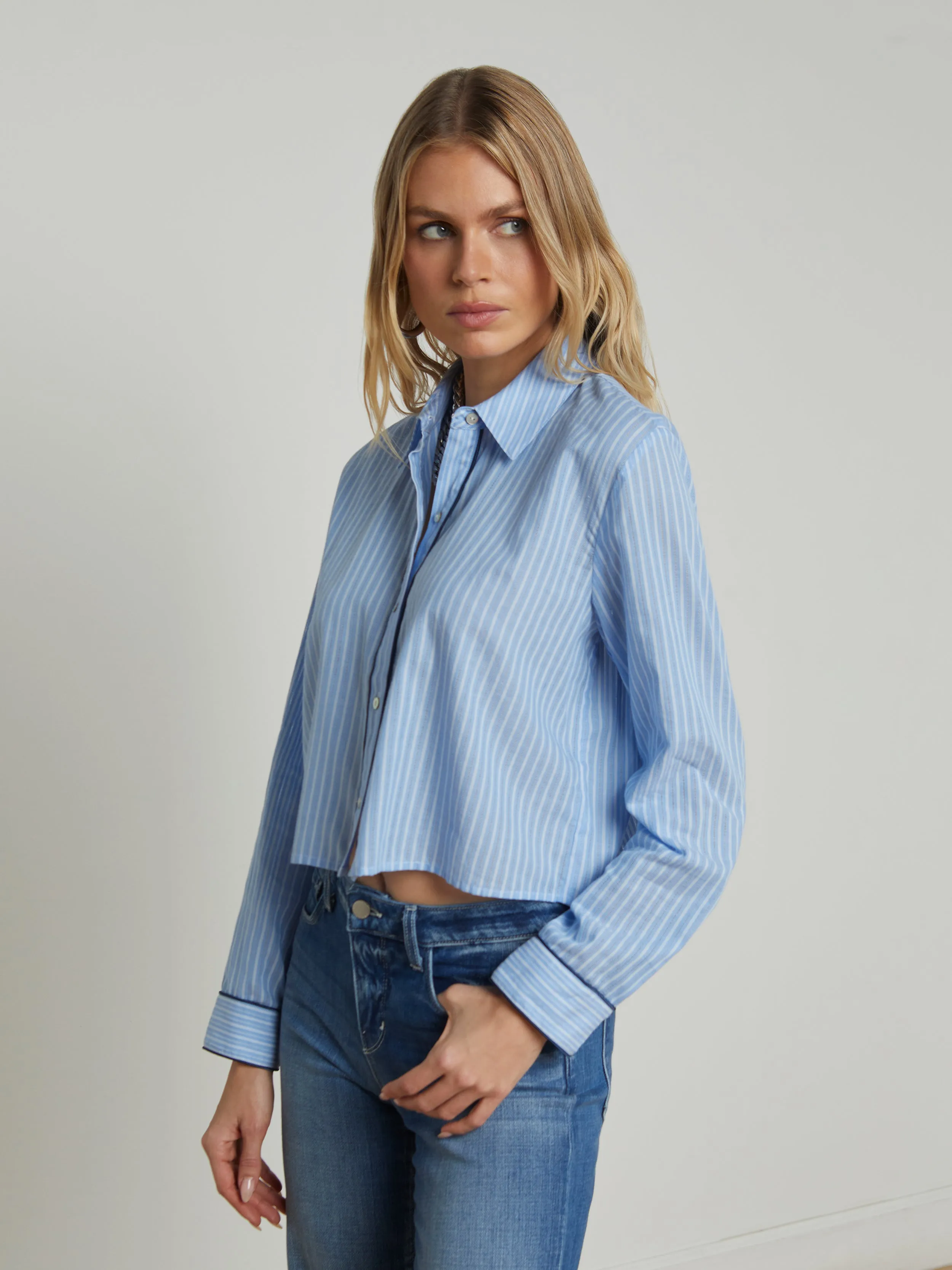 Cosette Cropped Poplin Shirt