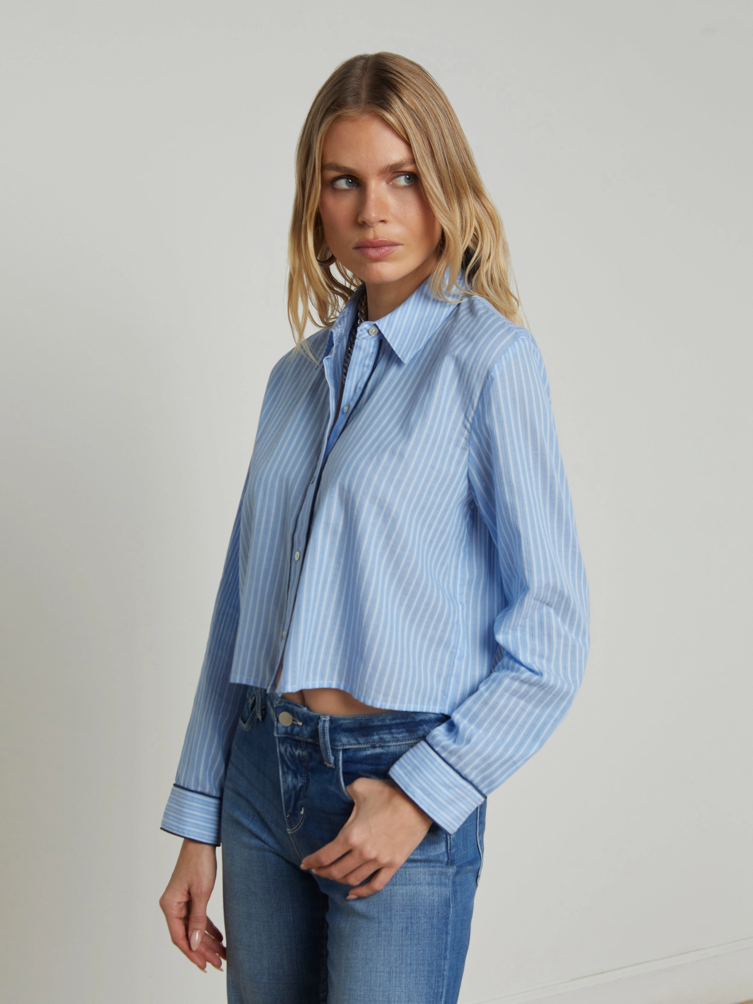 Cosette Cropped Poplin Shirt