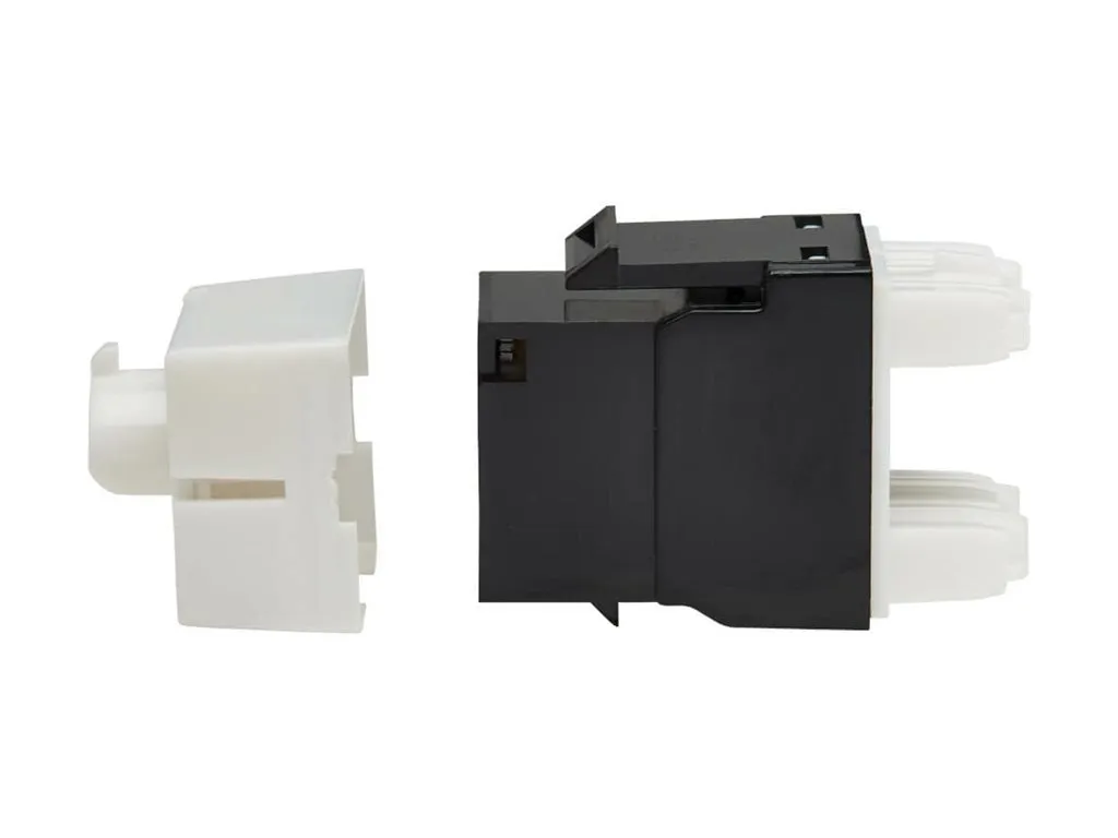 Eaton Tripp Lite Series Cat6 Keystone Jacks, 10 Pack - 4PPoE Compliant, 110/Krone, 568A/B, RJ45 Ethernet, Black, TAA - Modular N238-010-BK-6A