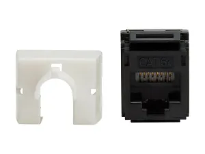 Eaton Tripp Lite Series Cat6 Keystone Jacks, 10 Pack - 4PPoE Compliant, 110/Krone, 568A/B, RJ45 Ethernet, Black, TAA - Modular N238-010-BK-6A