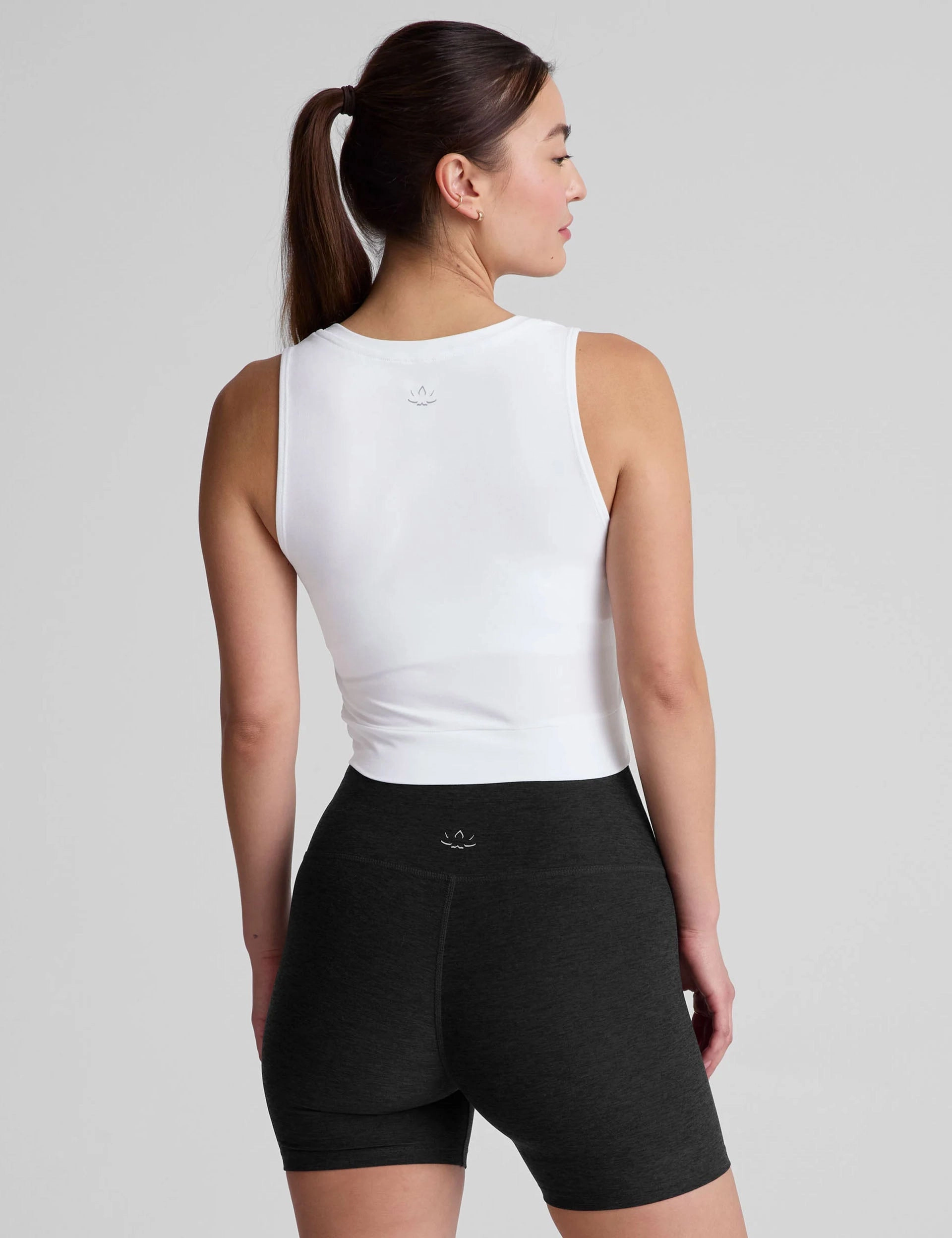 Featherweight Center Stage Cropped Tank - Cloud White