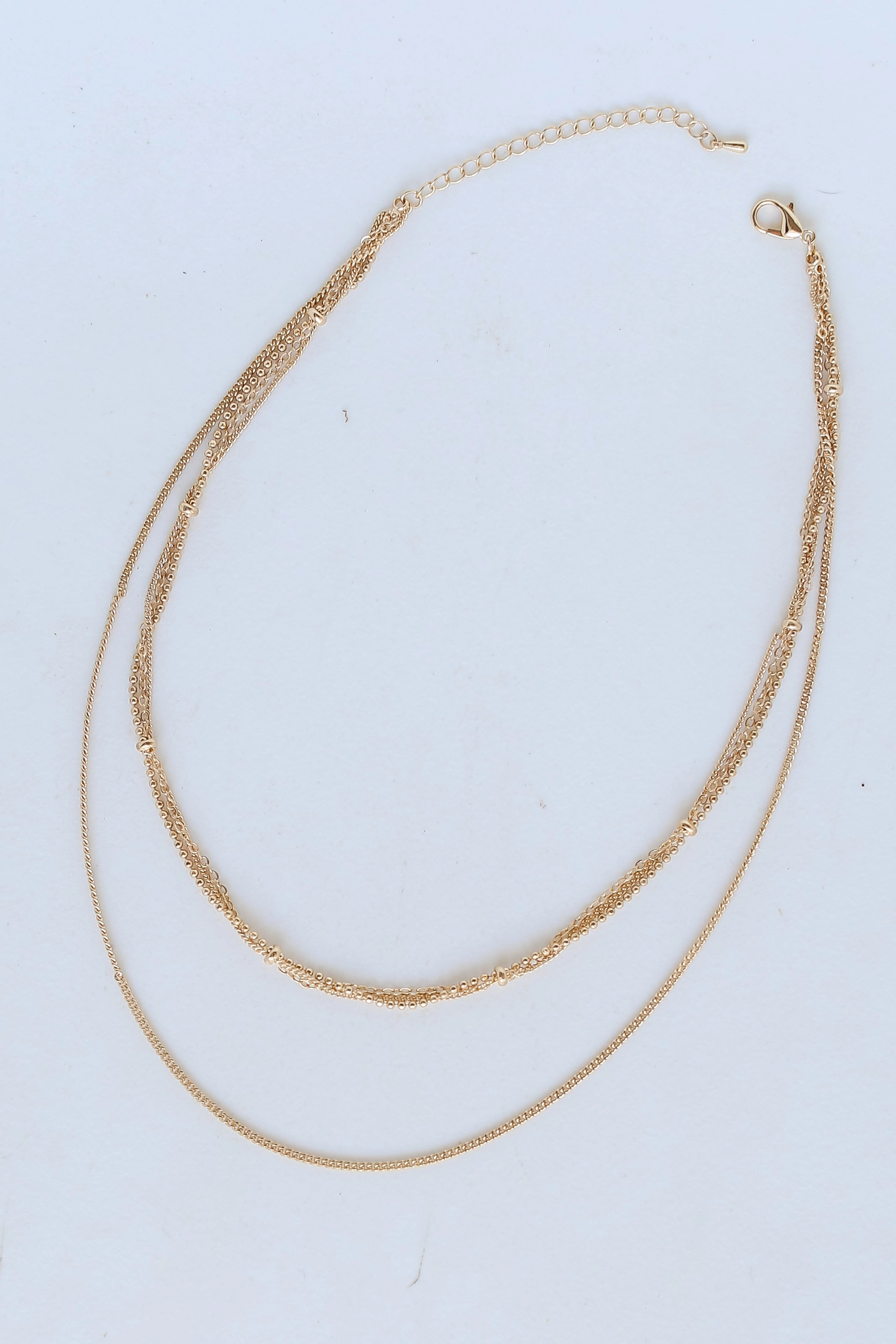 FINAL SALE - Nova Gold Layered Chain Necklace