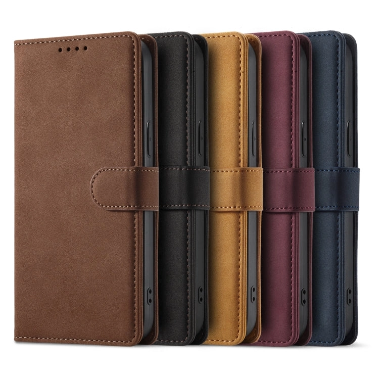 For iPhone 11 Frosted Anti-theft Brush Horizontal Flip Leather Case with Holder  Card Slots