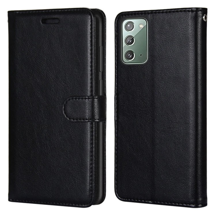 For Samsung Galaxy Note 20 Pure Color Horizontal Flip PU Leather Case with Holder  Card Slots