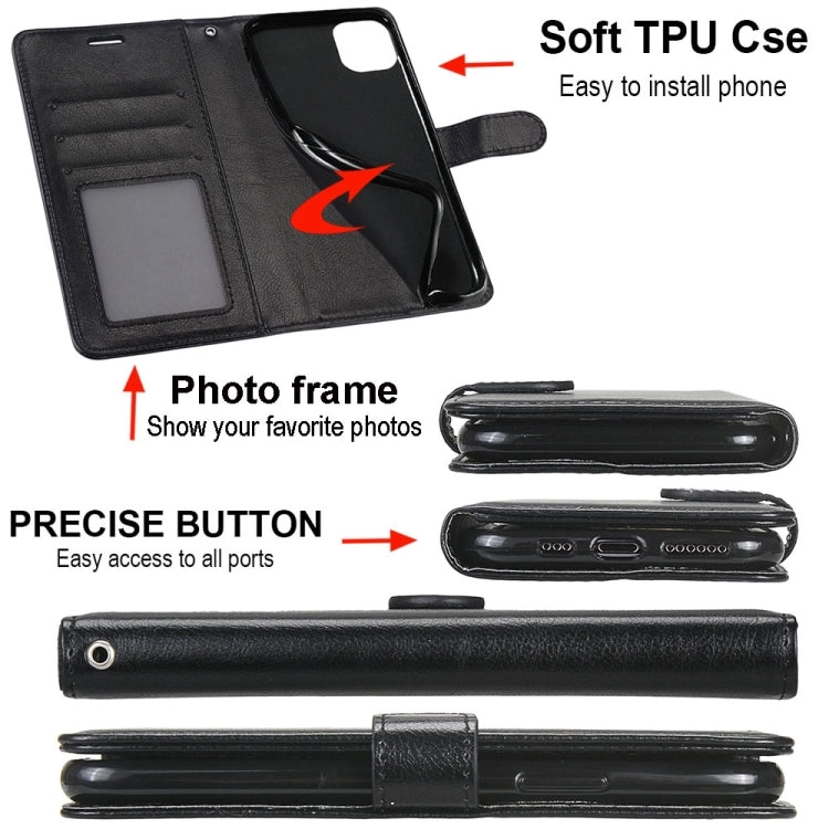 For Samsung Galaxy Note 20 Pure Color Horizontal Flip PU Leather Case with Holder  Card Slots