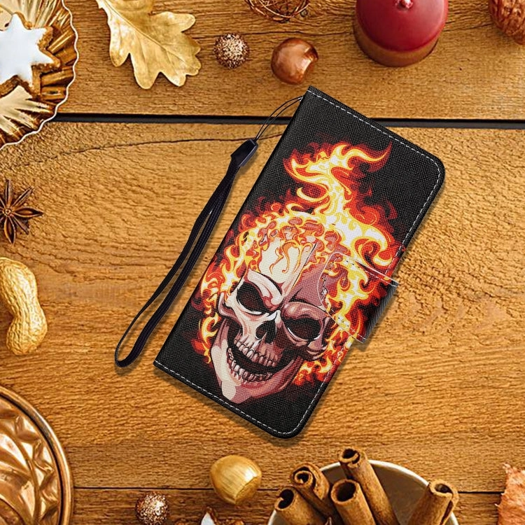 For Samsung Galaxy Note20 Colored Drawing Pattern Horizontal Flip Leather Case with Holder