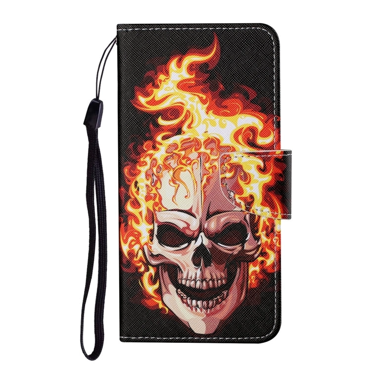 For Samsung Galaxy Note20 Colored Drawing Pattern Horizontal Flip Leather Case with Holder