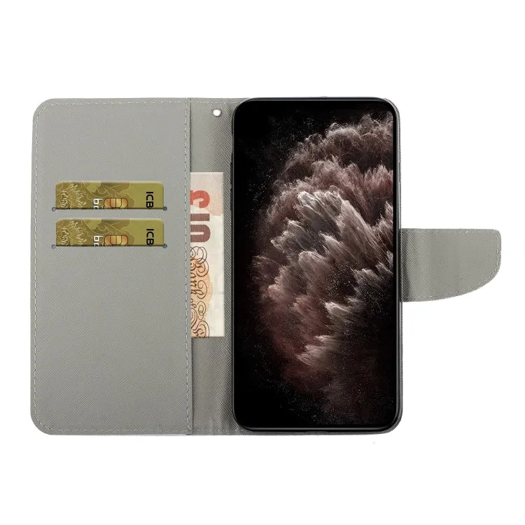 For Samsung Galaxy Note20 Painted Pattern Horizontal Flip Leather Case with Holder  Card Slot