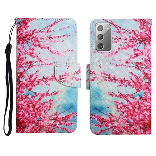 For Samsung Galaxy Note20 Painted Pattern Horizontal Flip Leather Case with Holder  Card Slot