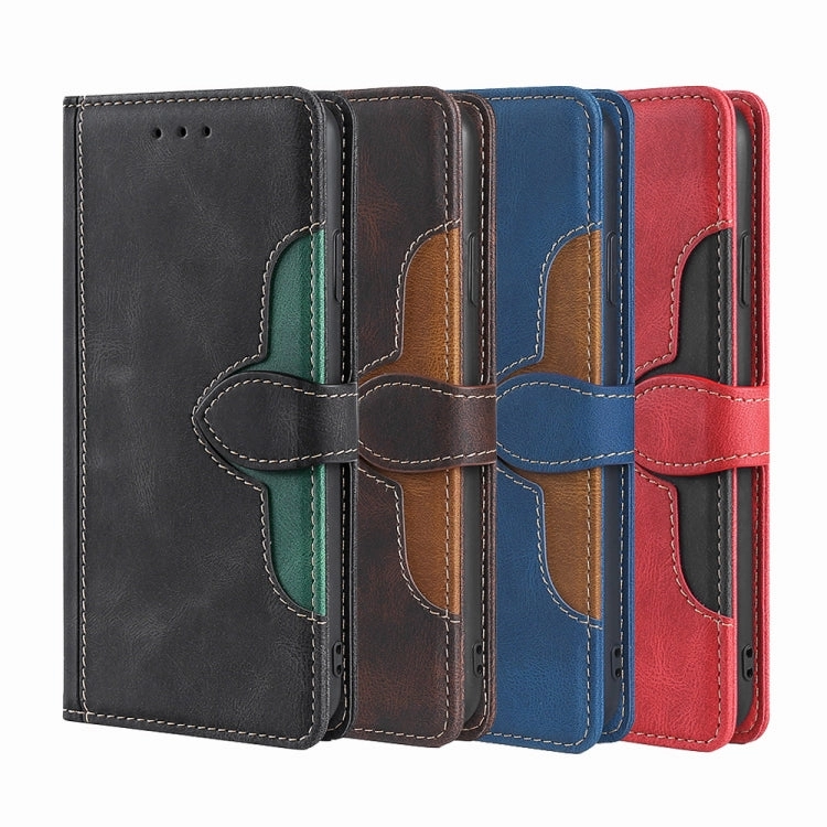 For Samsung Galaxy Note20 Stitching Skin Feel Magnetic Buckle Horizontal Flip PU Leather Case with