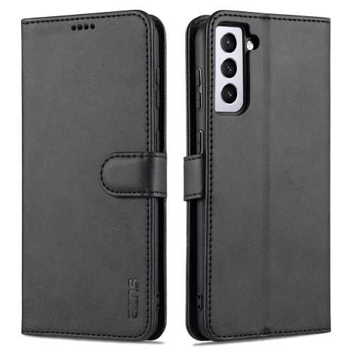 For Samsung Galaxy S21  5G AZNS Skin Feel Calf Texture Horizontal Flip Leather Case with Card Slots