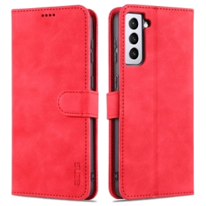 For Samsung Galaxy S21  5G AZNS Skin Feel Calf Texture Horizontal Flip Leather Case with Card Slots