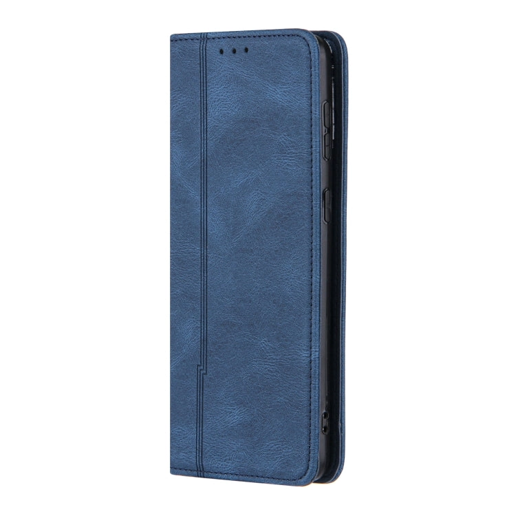 For Samsung Galaxy S21  5G Skin Feel Pressure Line Magnetic Horizontal Flip Leather Case with
