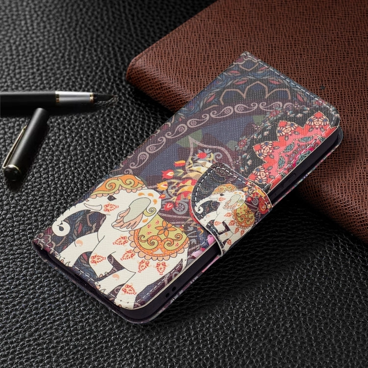 For Samsung Galaxy S22 5G Colored Drawing Pattern Horizontal Flip Phone Leather Case with Holder