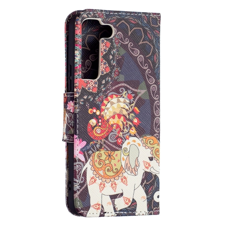 For Samsung Galaxy S22 5G Colored Drawing Pattern Horizontal Flip Phone Leather Case with Holder