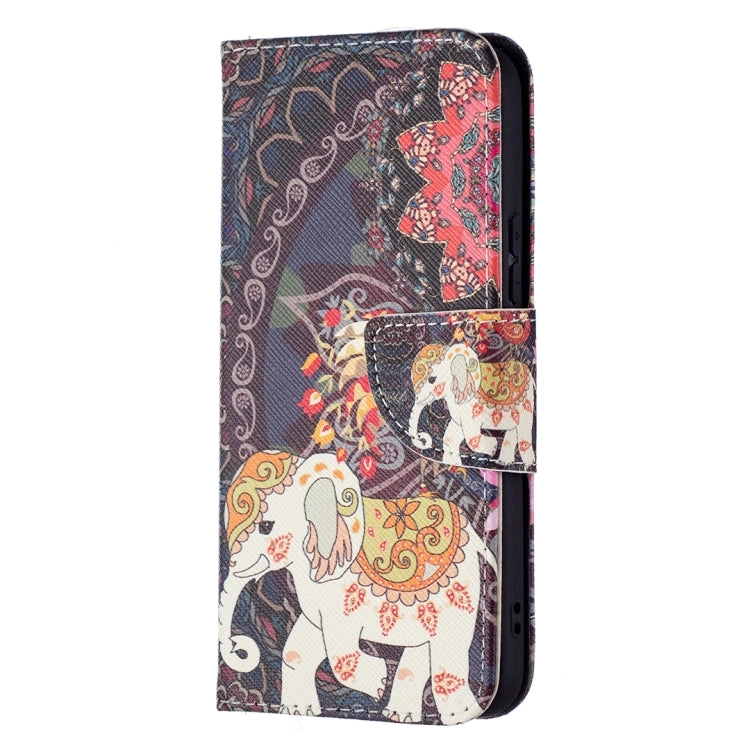 For Samsung Galaxy S22 5G Colored Drawing Pattern Horizontal Flip Phone Leather Case with Holder