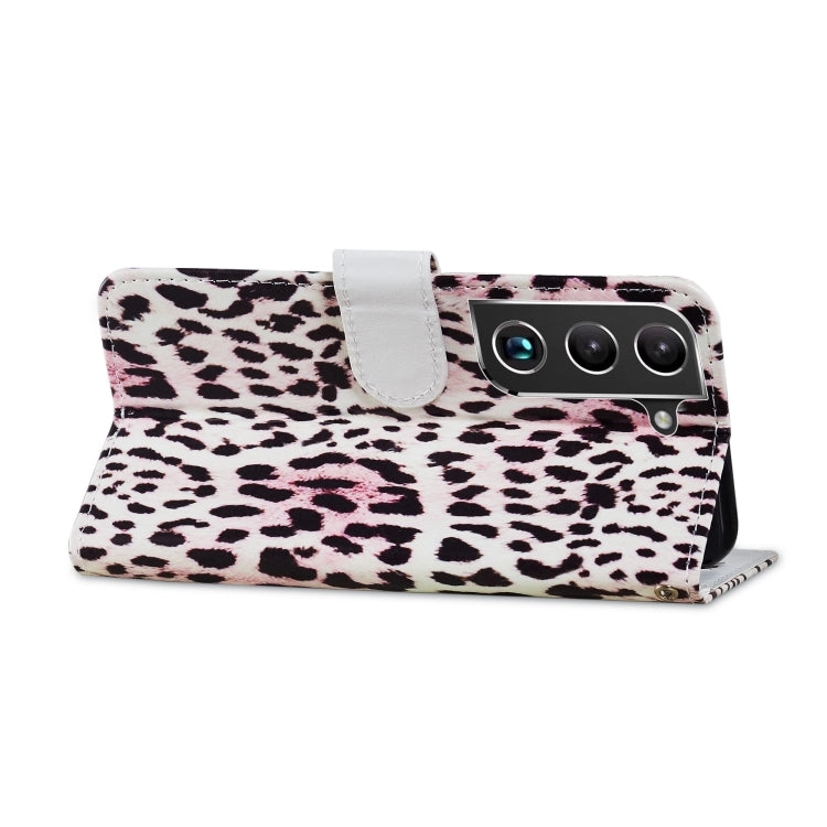 For Samsung Galaxy S22 5G Painted Pattern Horizontal Flip Phone Leather Case with Holder  Card