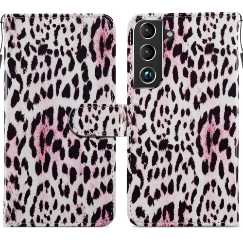 For Samsung Galaxy S22 5G Painted Pattern Horizontal Flip Phone Leather Case with Holder  Card
