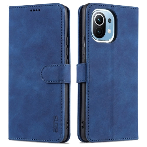For Xiaomi Mi 11 AZNS Skin Feel Calf Texture Horizontal Flip Leather Case with Card Slots