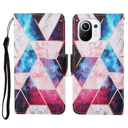 For Xiaomi Mi 11 Colored Drawing Pattern Horizontal Flip Leather Case with Holder  Card Slots