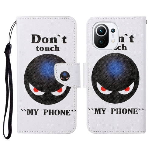 For Xiaomi Mi 11 Colored Drawing Pattern Horizontal Flip Leather Case with Holder  Card Slots