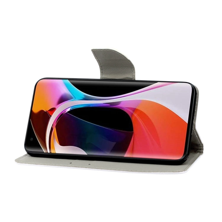 For Xiaomi Mi 11 Colored Drawing Pattern Horizontal Flip Leather Case with Holder  Card Slots