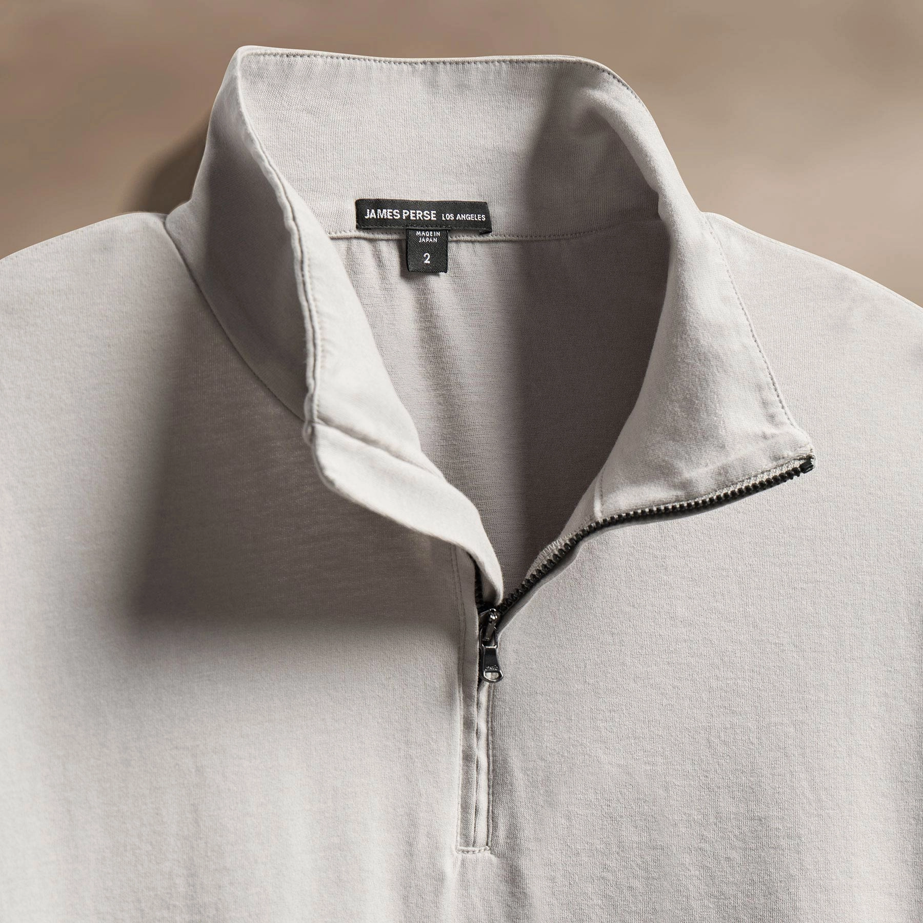 Heavy Luxe Jersey Half Zip - Concrete