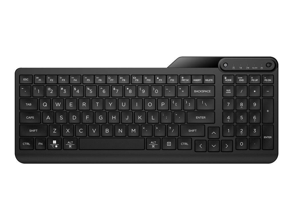 HP 475 - Keyboard - dual-mode, multi-device, compact, 2-zone layout, low profile key travel, 12 programmable buttons - wireless 7N7B9AA#ABA