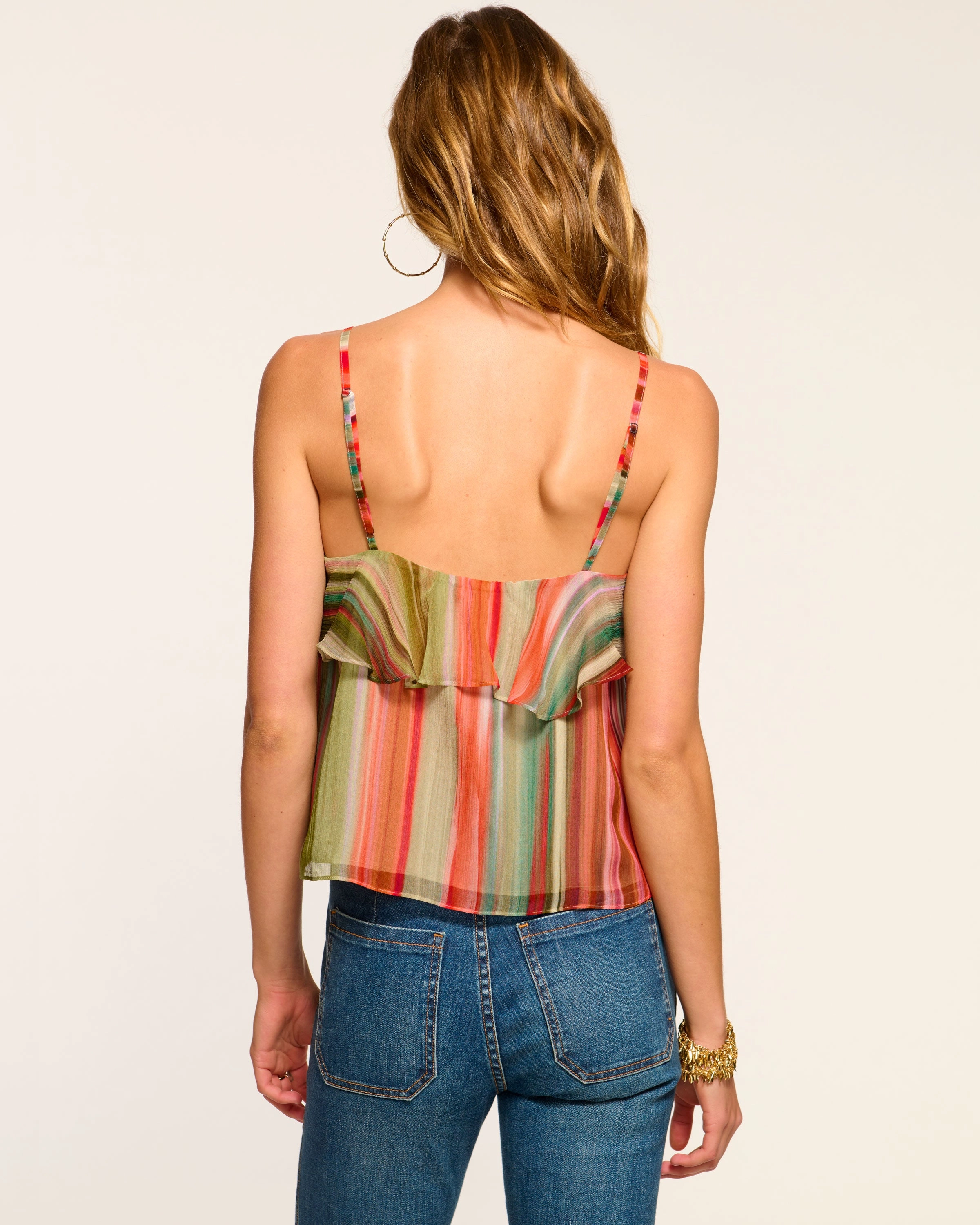 Keturah Silk Chiffon Tank Top