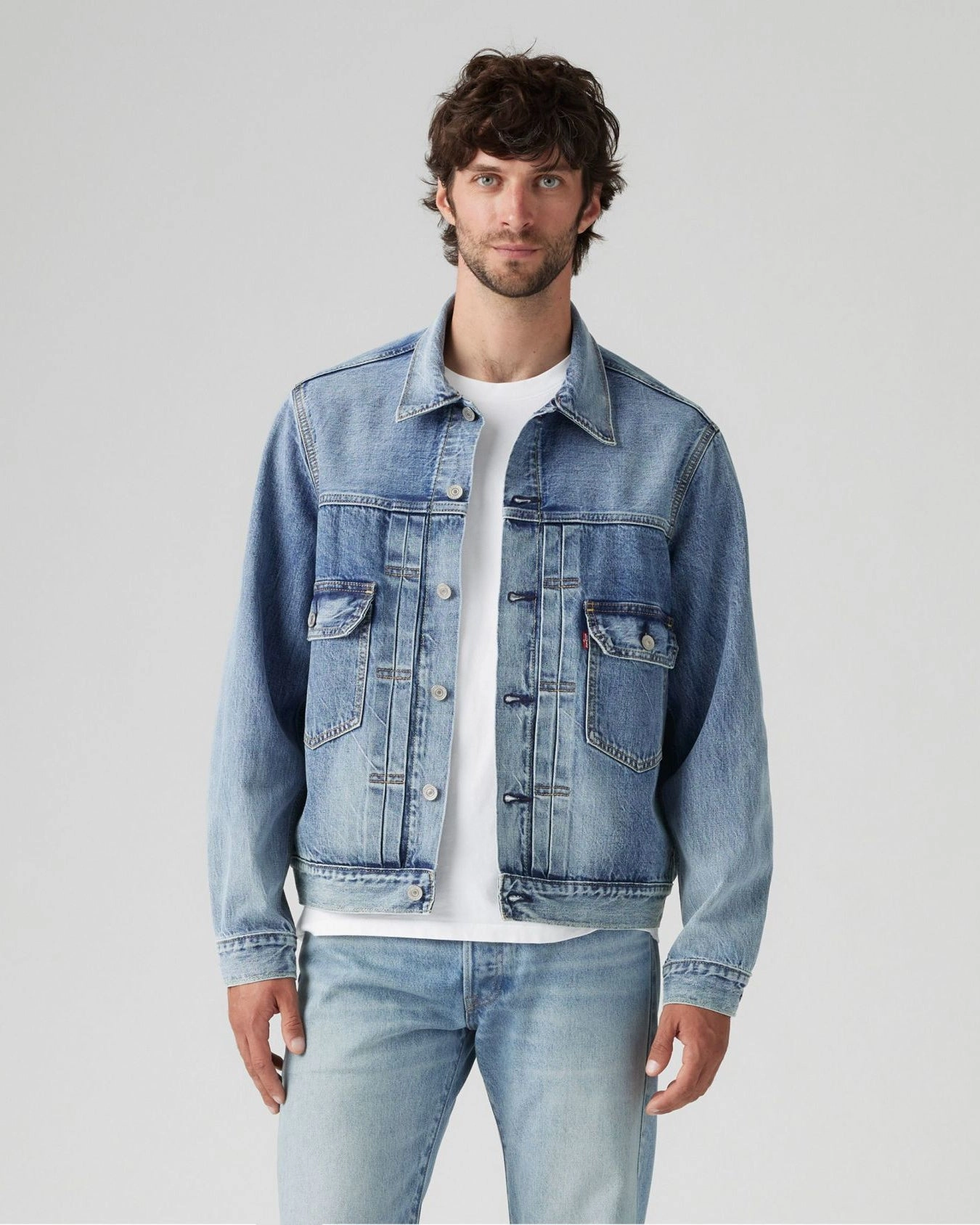 Levi's® Type II Selvedge Denim Trucker Jacket - Blue Sky