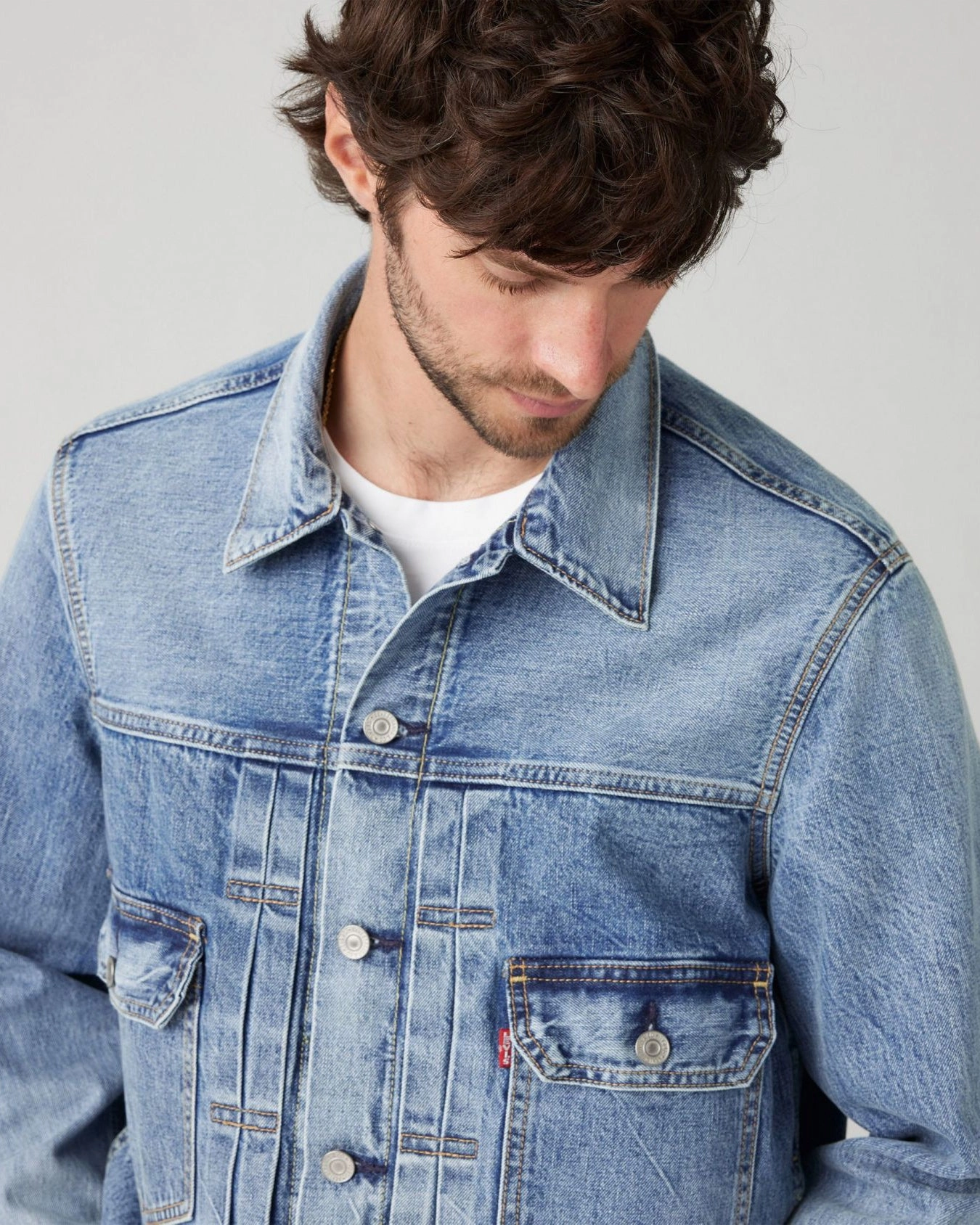 Levi's® Type II Selvedge Denim Trucker Jacket - Blue Sky