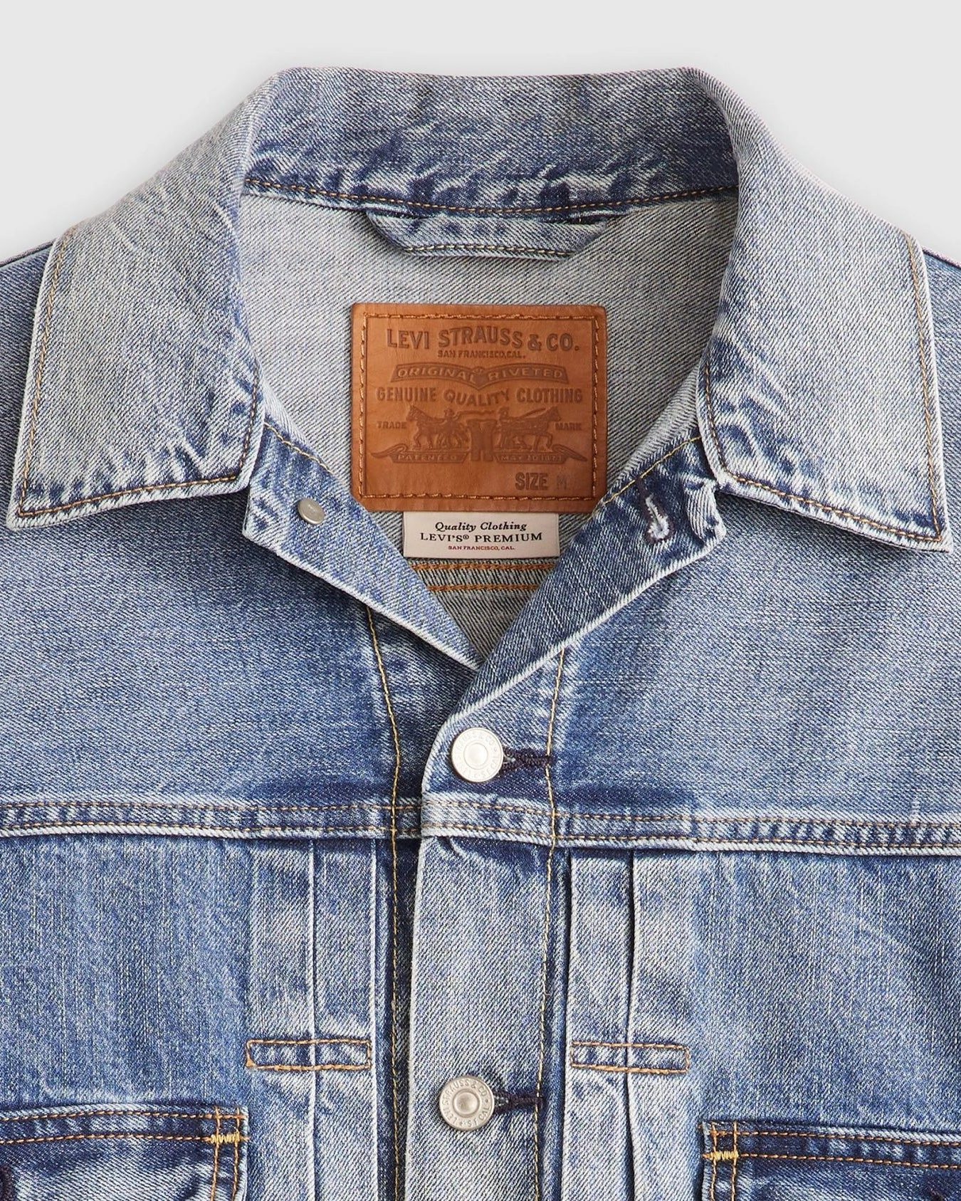 Levi's® Type II Selvedge Denim Trucker Jacket - Blue Sky