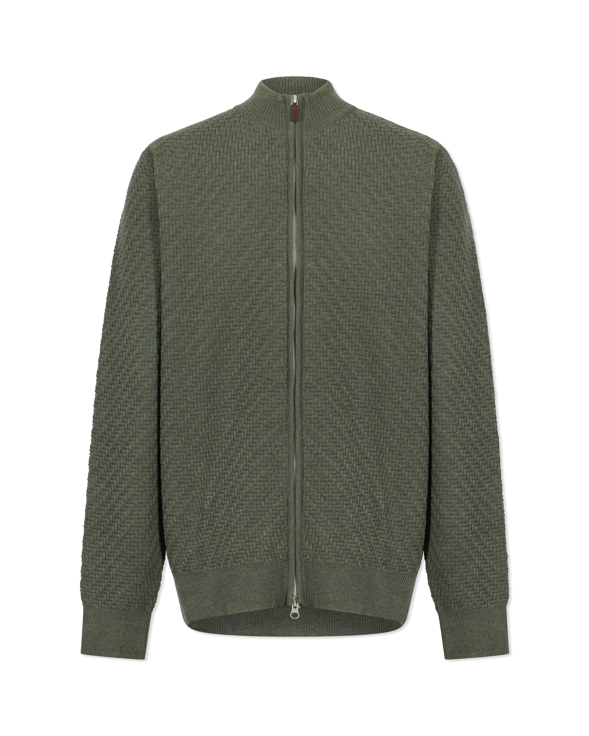 Light Gauge Structured Zipped Cardigan
