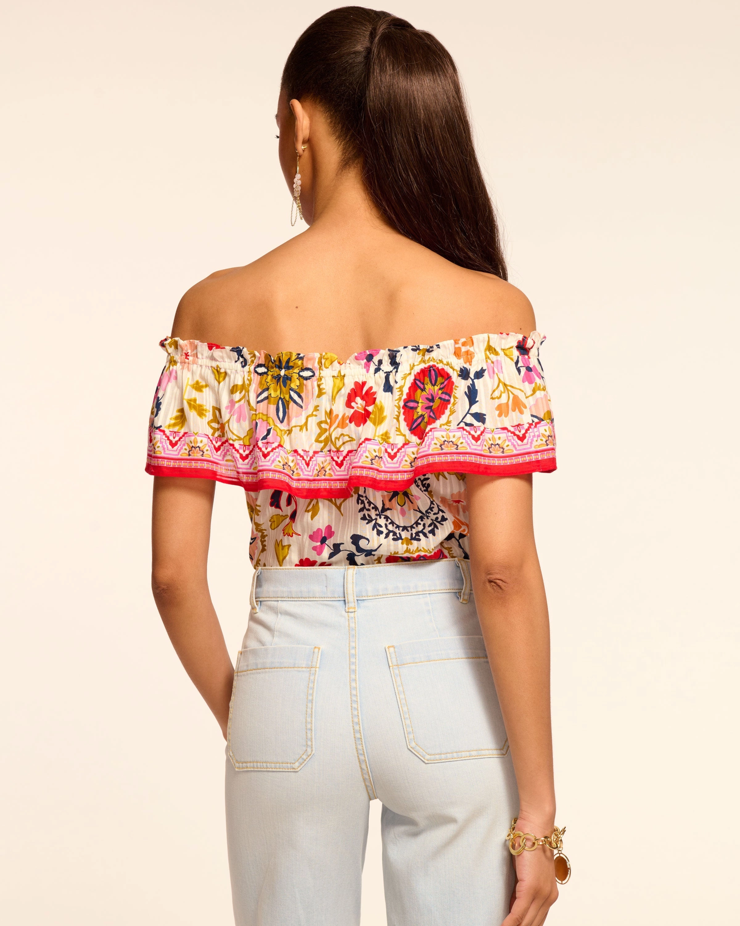 Maia Off-The-Shoulder Ruffle Blouse