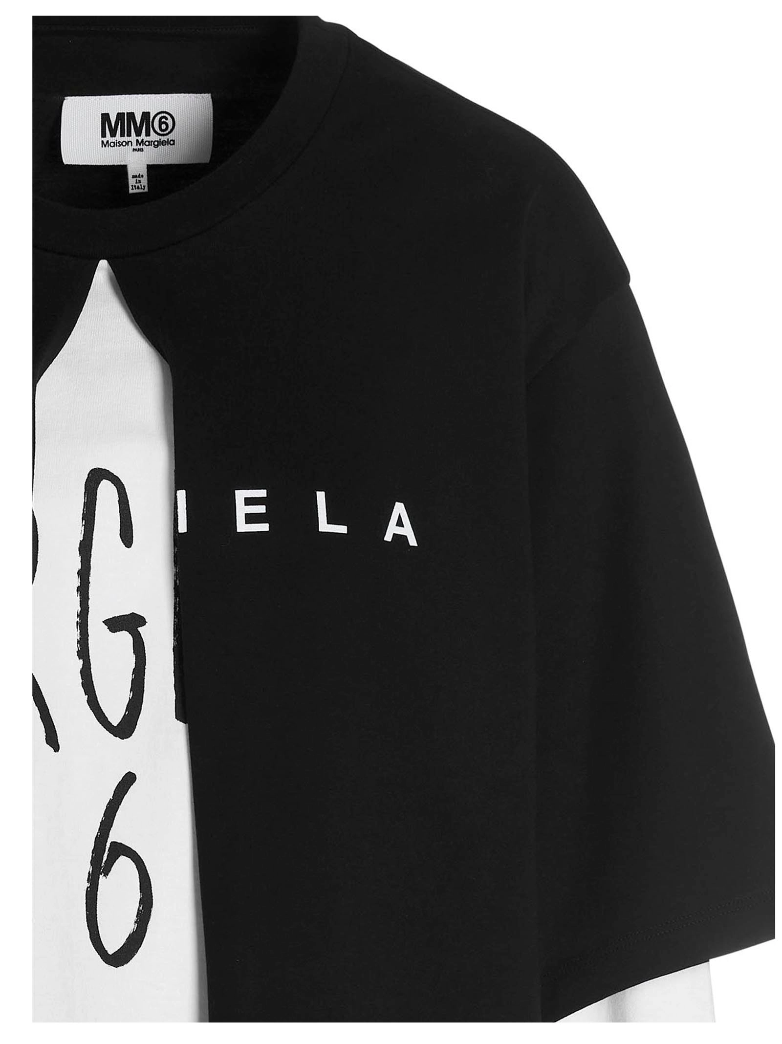 MM6 Maison Margiela Layered Logo Printed T-Shirt
