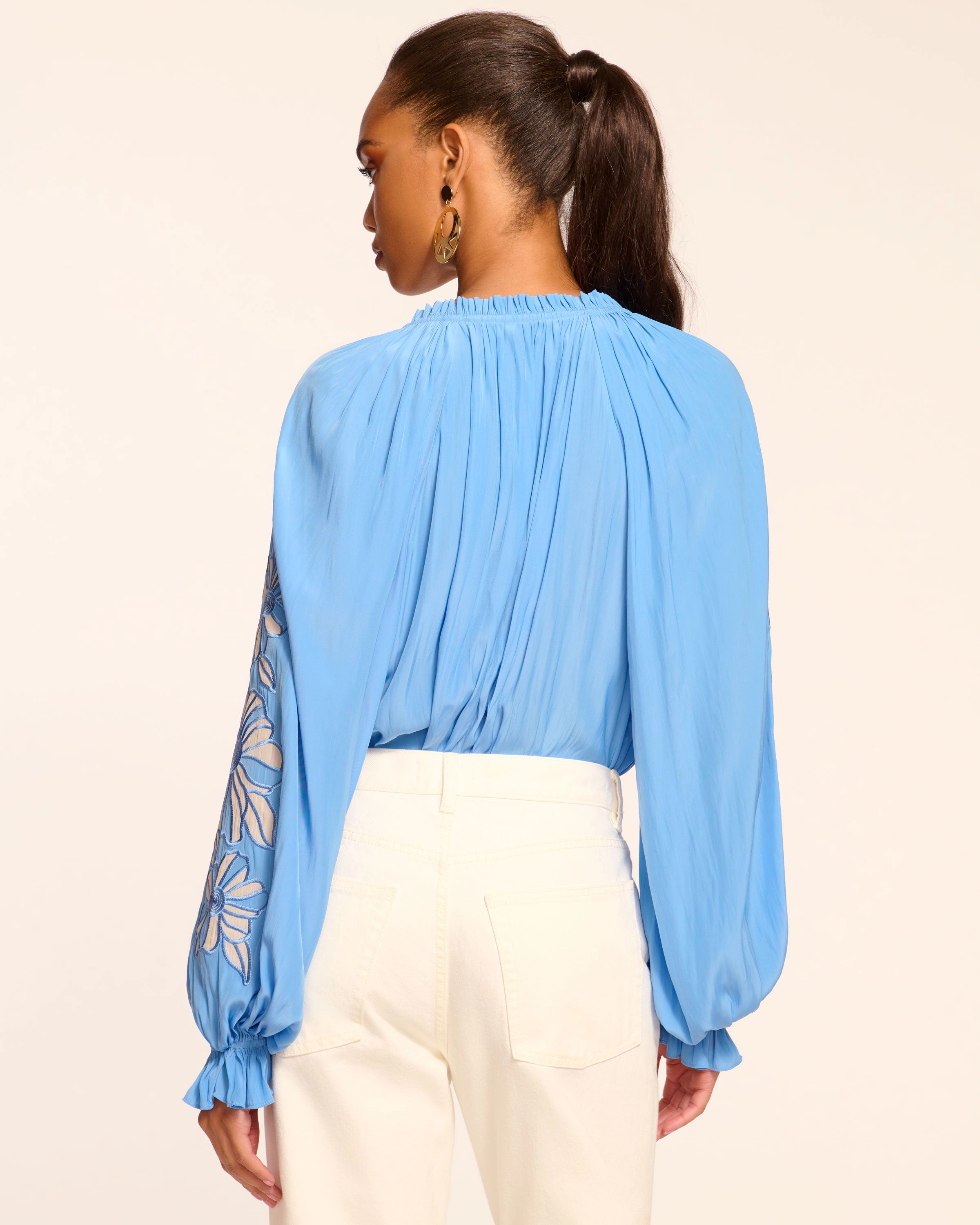 Nelida Embellished Long Sleeve Blouse